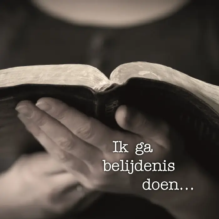 Uitnodiging kaart ik ga belijdenis doen