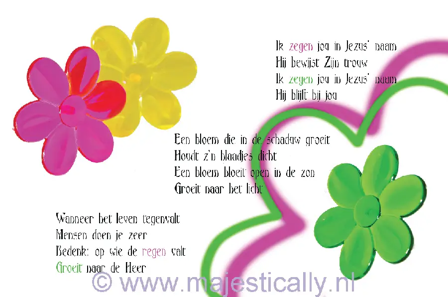 Kinderkaart zegenliedje