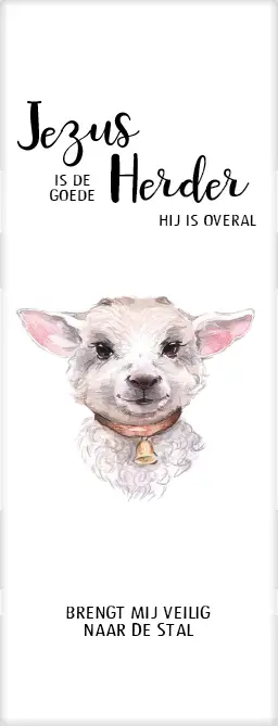 Boekenlegger lammetje Jezus is de goede*