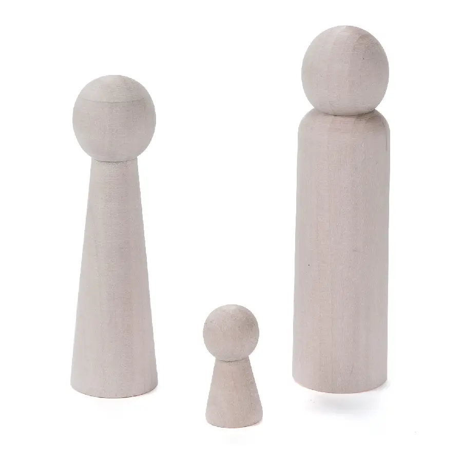 Wood nativity Peg dolls (3 pc set)  DIY