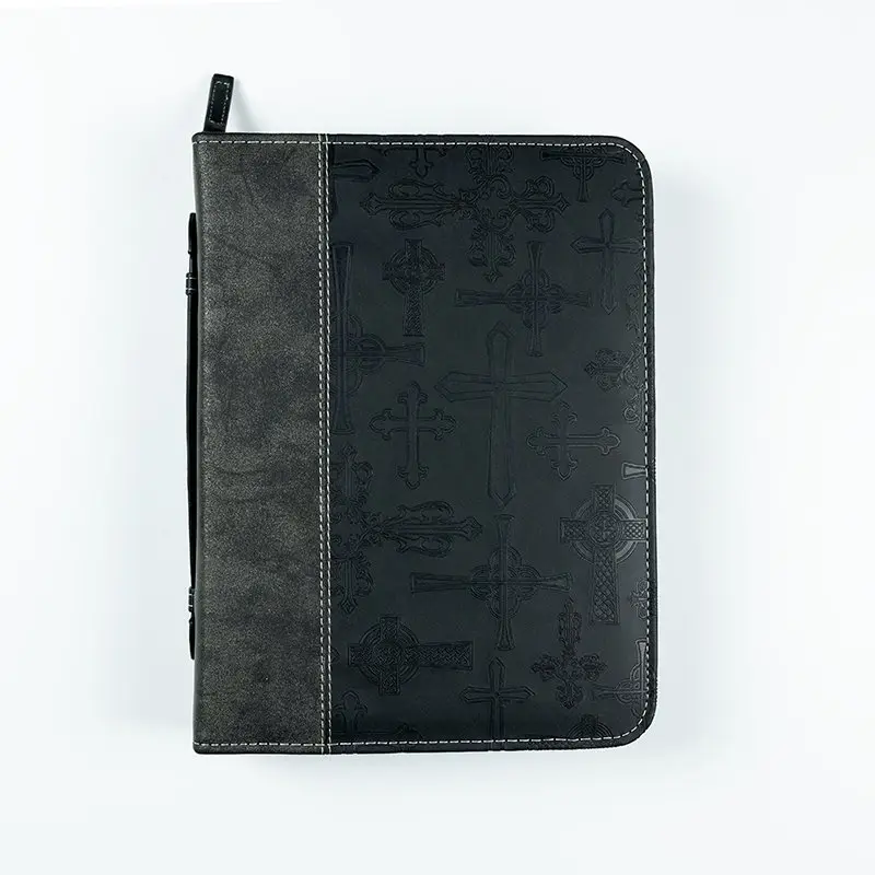 Biblecover Black Crosses Xlarge*