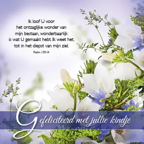 Kaart gefeliciteerd met jullie kindje