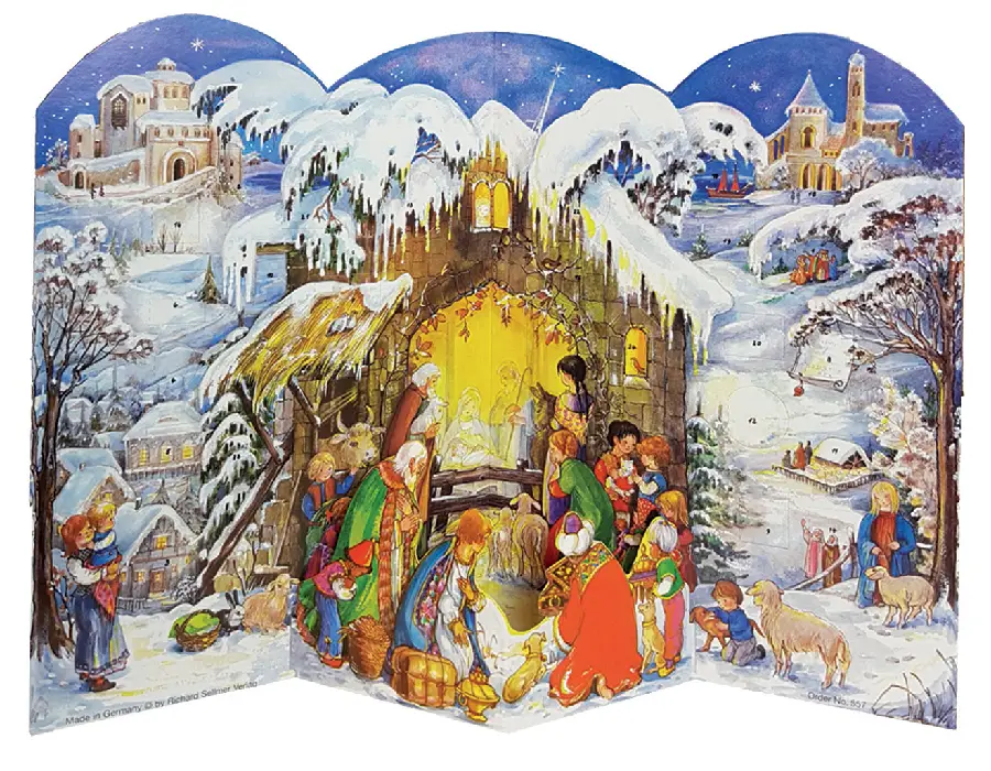 Adventscalendar Nativity/winter 3D 26,5x