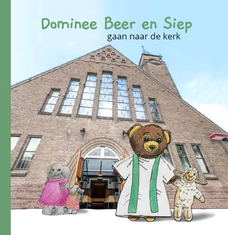 Dominee beer en siep gaan naar de kerk