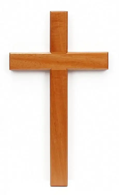 Kruis hang 10cm blank hout