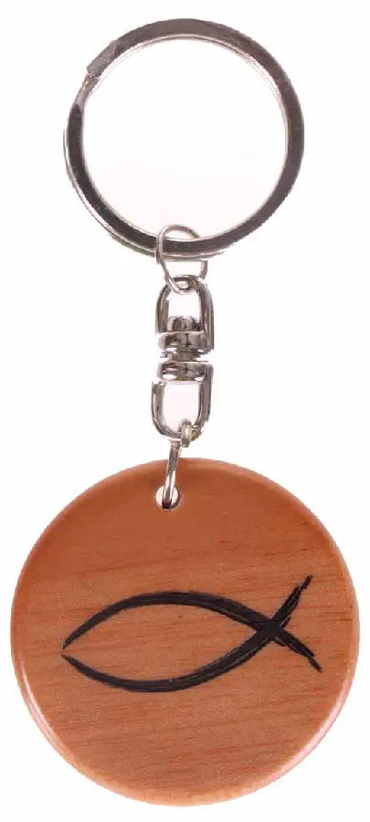 Keyring lasered fish