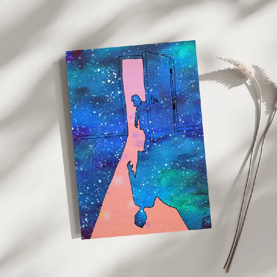 Kaart schaduw meisje - jongen