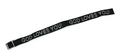 Armbandje God loves you zwart