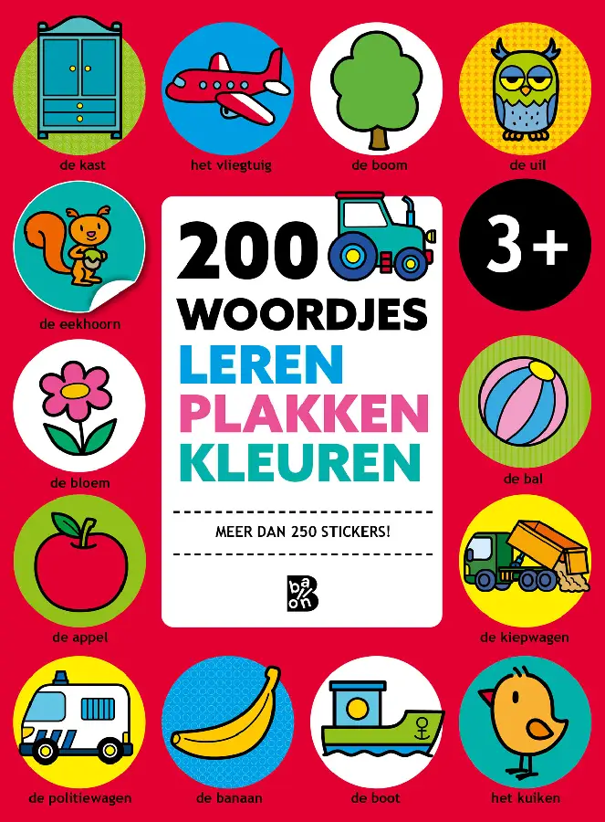200 woordjes leren plakken en kleuren
