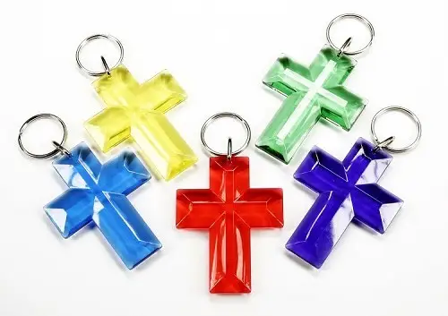 Sleutelhanger kruis 65mm *
