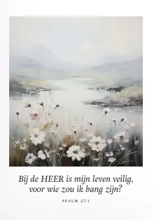 Poster A Bij de HEER is mijn leven