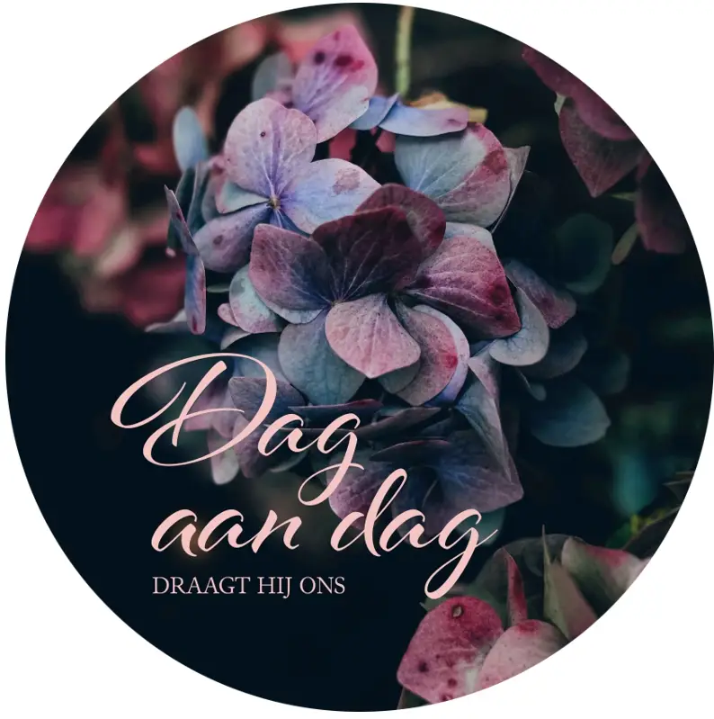 Muurcirkel Dag aan dag draagt Hij ons