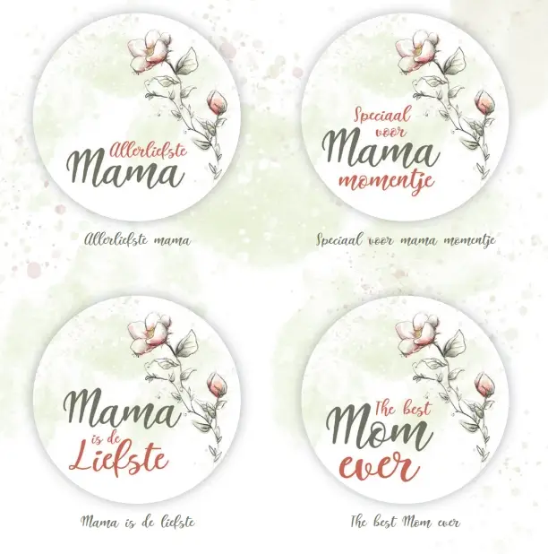 Onderzetters Rond Roos