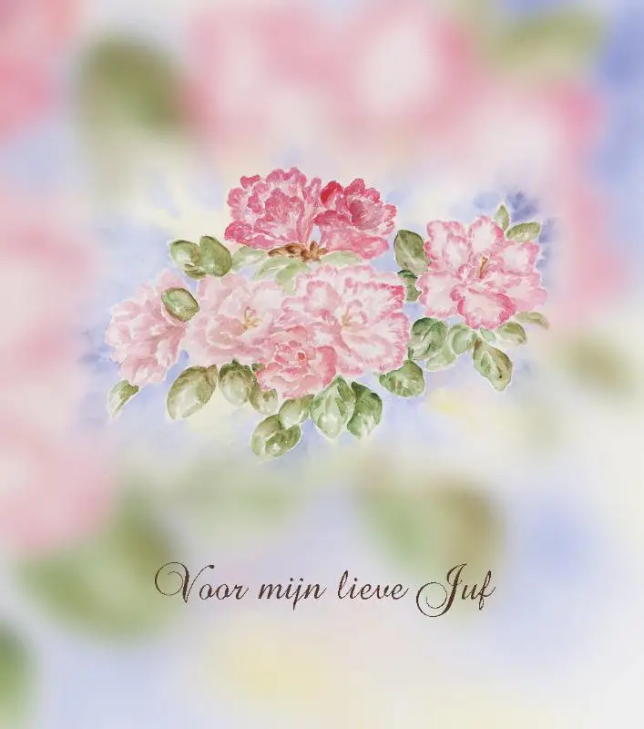 Notitieboek fleurig voor mijn lieve juf