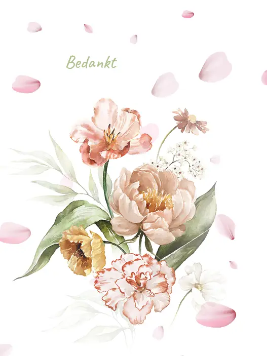 Notitieboek flowers bedankt