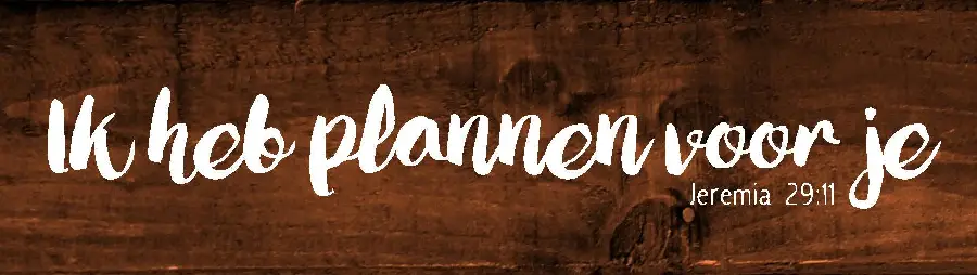 Ik heb plannen voor je - 15 x 4 x 1,3 cm