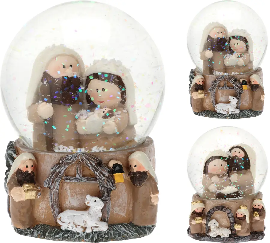 Snowball Nativity 7x7x9cm