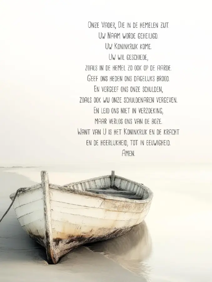 Wandbord  Onze Vader 30x40