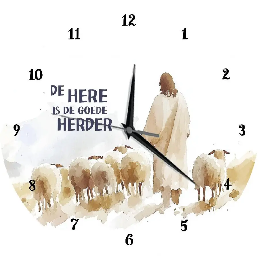 De Here is de goede herder wandklok
