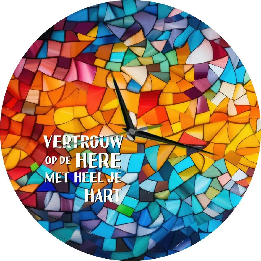 Vertrouw op de Here met heelje hart klok