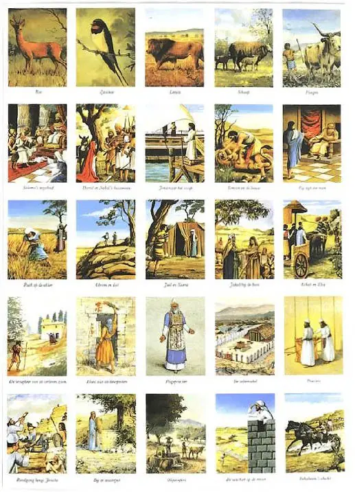 Beloningsplaatjes BM2 synagoge lelie enz