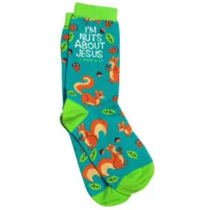 Socks Squirrel I''''m nuts about Jesus