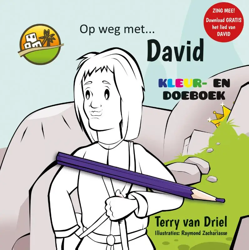 Kleurboek op weg met david