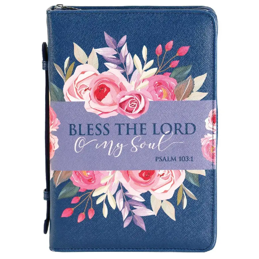 Biblecover Large Blue Bless the Lord