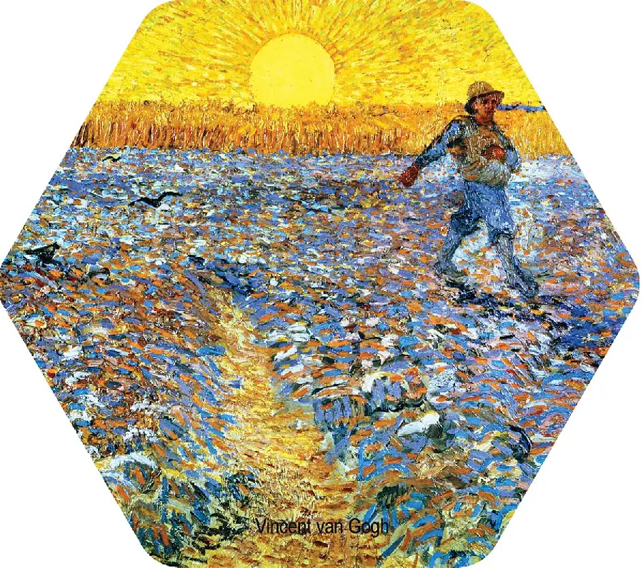 De zaaier. Vincent van Gogh 15cm