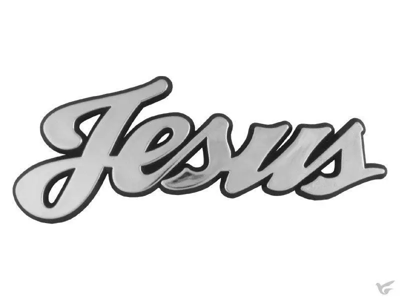 Jesus - Silver colored (Car emblem)