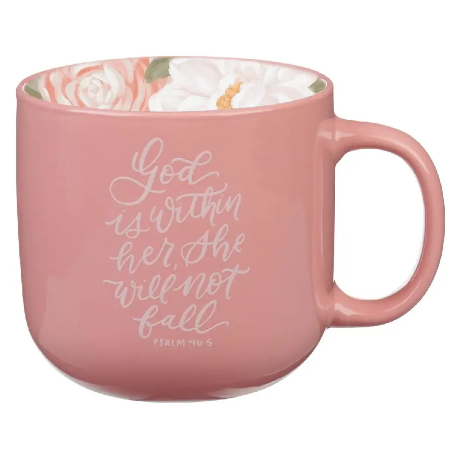 Mug Pink God is Within Her Ps. 46:5