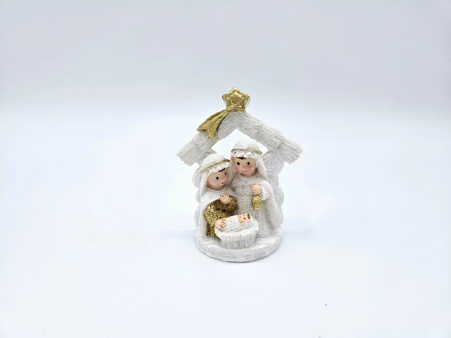 Nativity Holy Family white 8cm