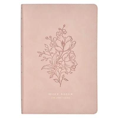 KJV Bible Thinline LP Faux Leather Flowe