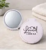 Plastic mirror white Loved 1 John 4:9*