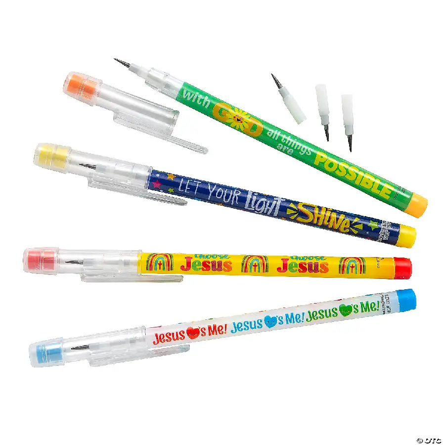 Stacking point pencil religious assorti*