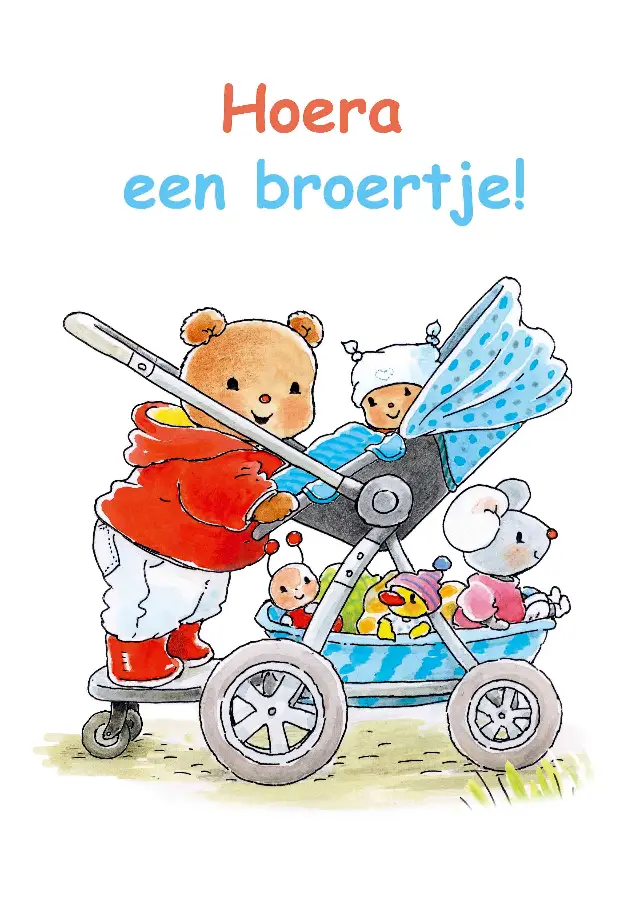 Ansichtkaart 10,5x15 bobbi hoera een bro