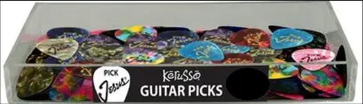 Display of 100 Guitar Picks Pick Jesus