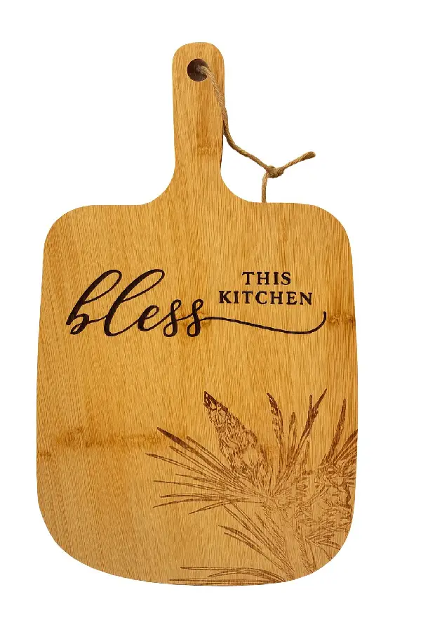Cuttingboard w/Handle Bless this kitchen