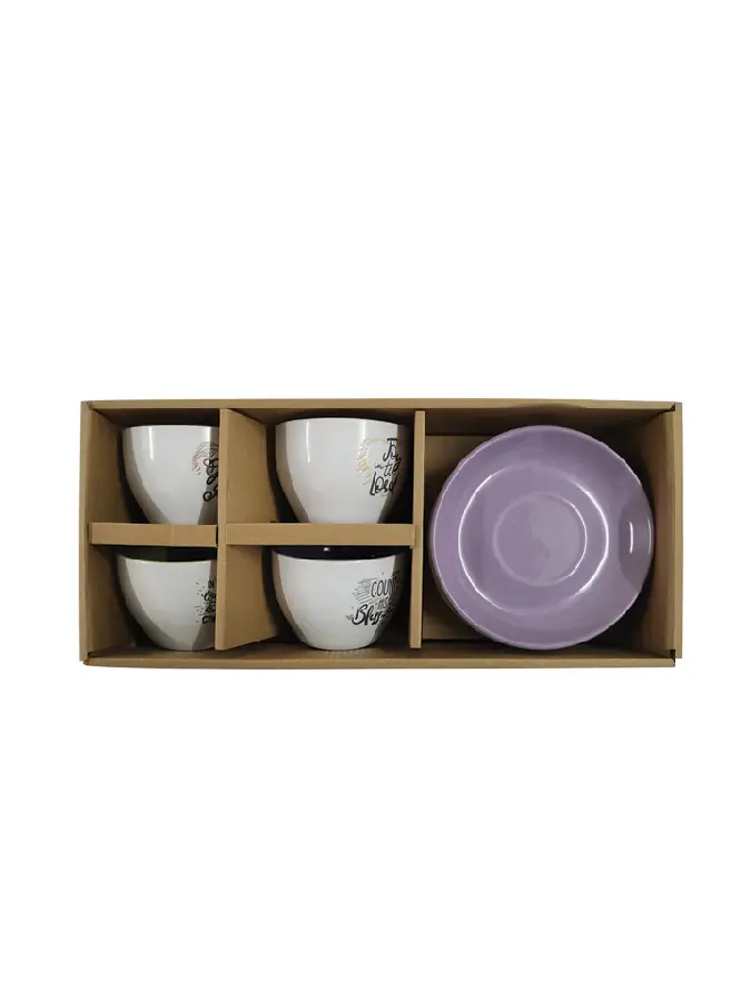 Set of 4 cup & saucers