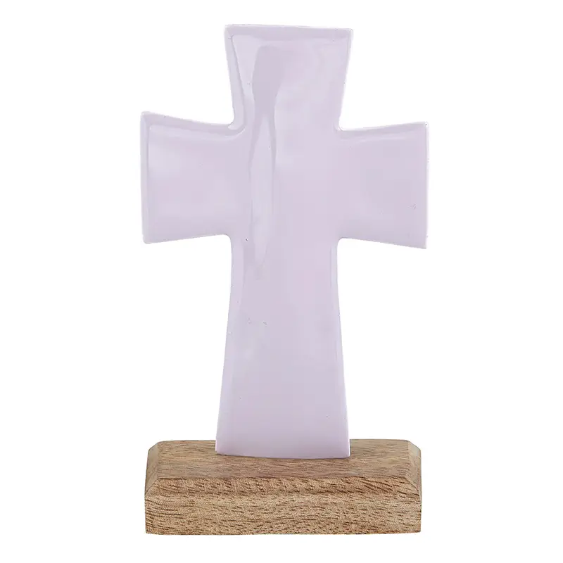 Enamel Cross Small Lavender