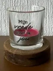 Theelichthouder/mango Mijn vrede geef ik