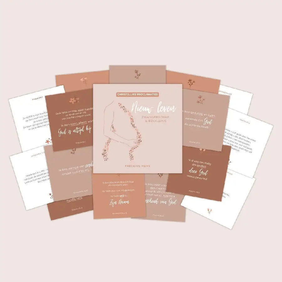 Proclamaties zwangerschap kaartenset