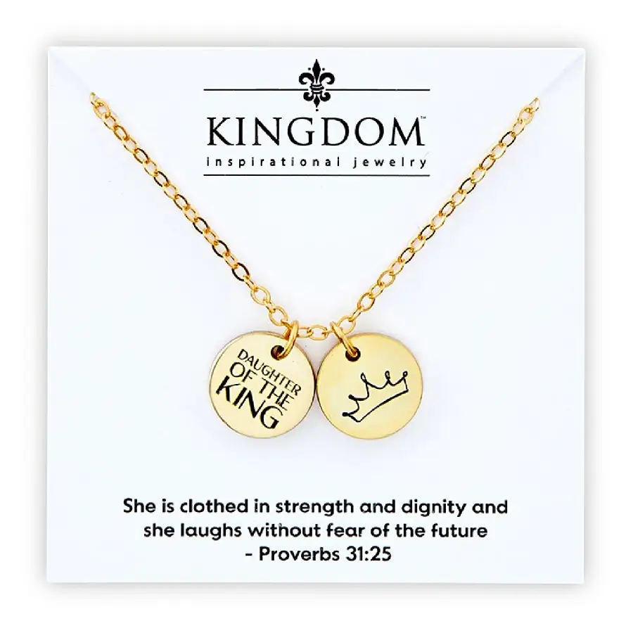 Double coin necklace Crown