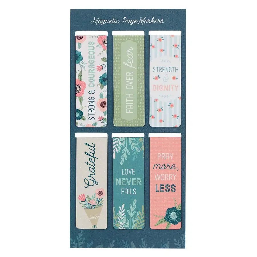 Floral Garden Magnetic Bookmark Set