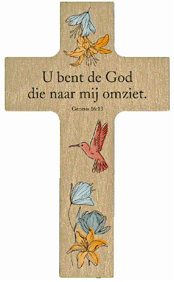 Houten kruisje U bent de God