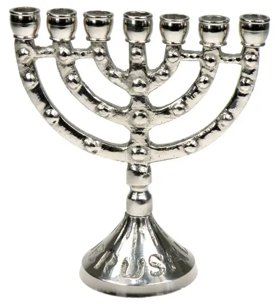 Menorah zilverkleurig 11cm