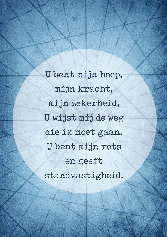 Wenskaart U bent mijn hoop mijn kracht