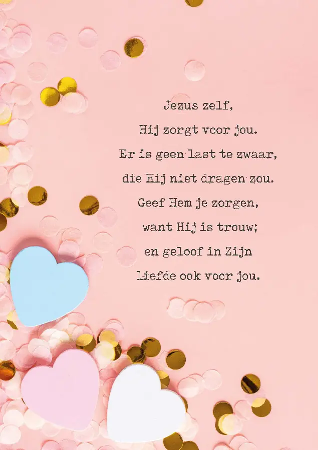 Wenskaart Jezus zelf Hij zorgt voor jou