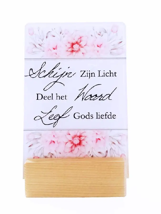 Schijn Zijn licht, deel het woord, Leef