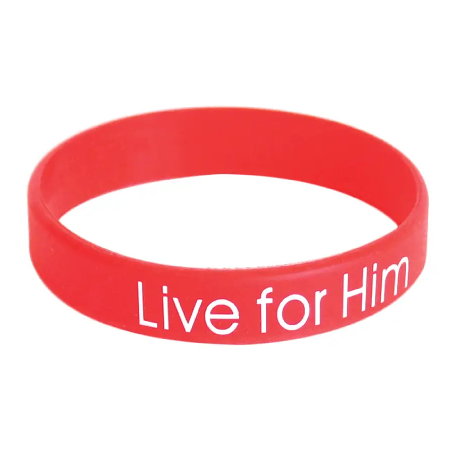 Armband live for Him rood